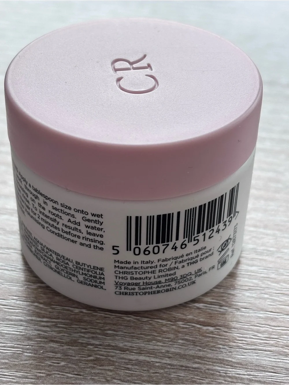 New Christophe Robin Cleansing Volumising Paste with Rose Extracts